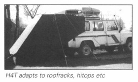 Caranex adapts
to roofracks and hitops